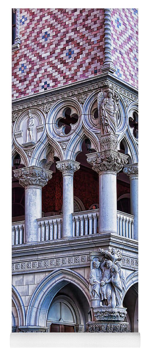 Venetian Palazzo Yoga Mat featuring the photograph Venetian Palazzo architectural detail, Las Vegas by Tatiana Travelways