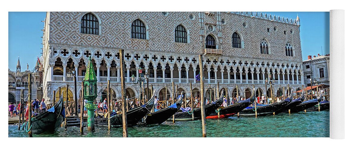 Gondola Yoga Mat featuring the photograph Venice - Gondolas by Yvonne Jasinski