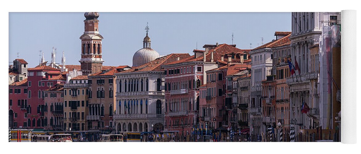 Venice Yoga Mat featuring the photograph Venice taxi service by Andrew Lalchan