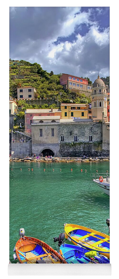 Cinque Terre Yoga Mat featuring the photograph Vernazza - Five Lands - Marina - Italy by Paolo Signorini