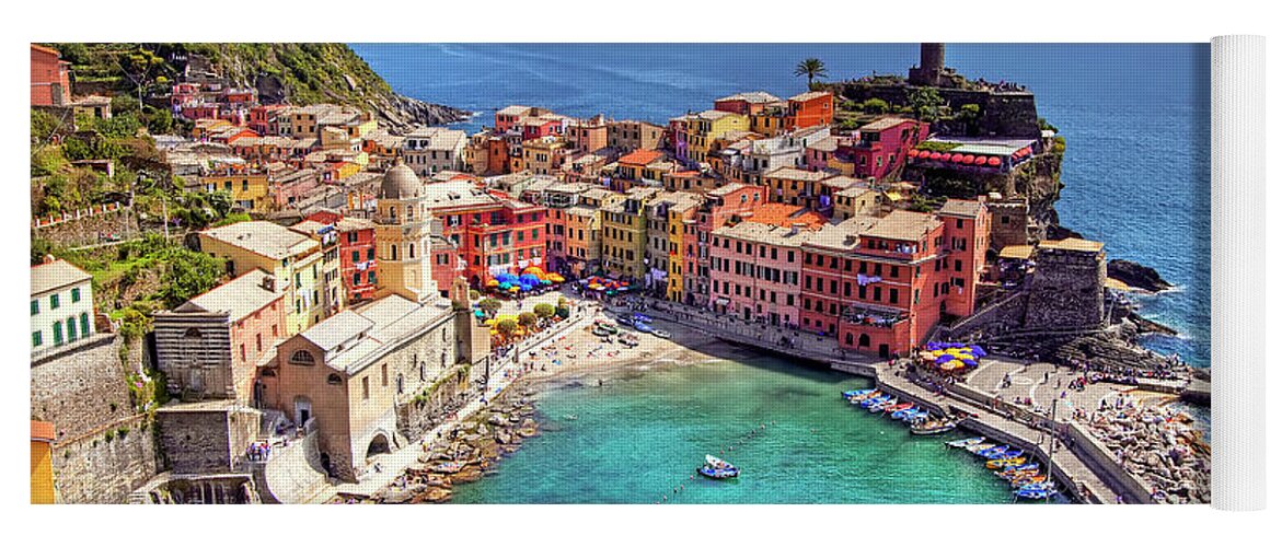 Cinque Terre Yoga Mat featuring the photograph Vernazza - Five Lands - Italy by Paolo Signorini