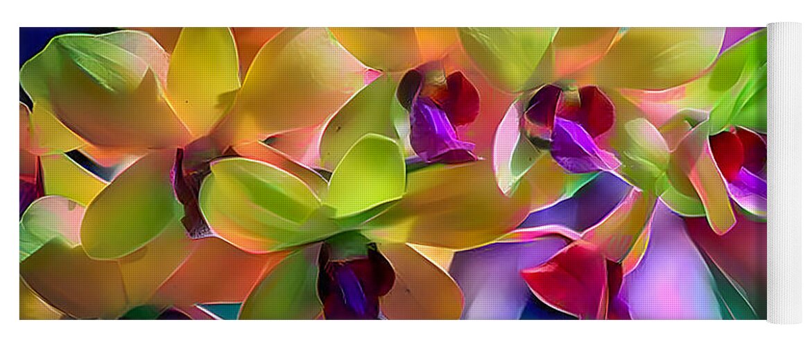 Orchid Yoga Mat featuring the photograph Vibrant Orchid Art by Debra Kewley