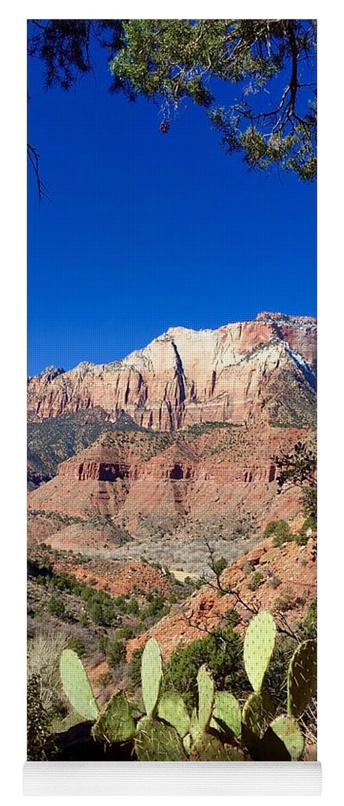 Zion Yoga Mat featuring the photograph View in Zion National Park by Bettina X