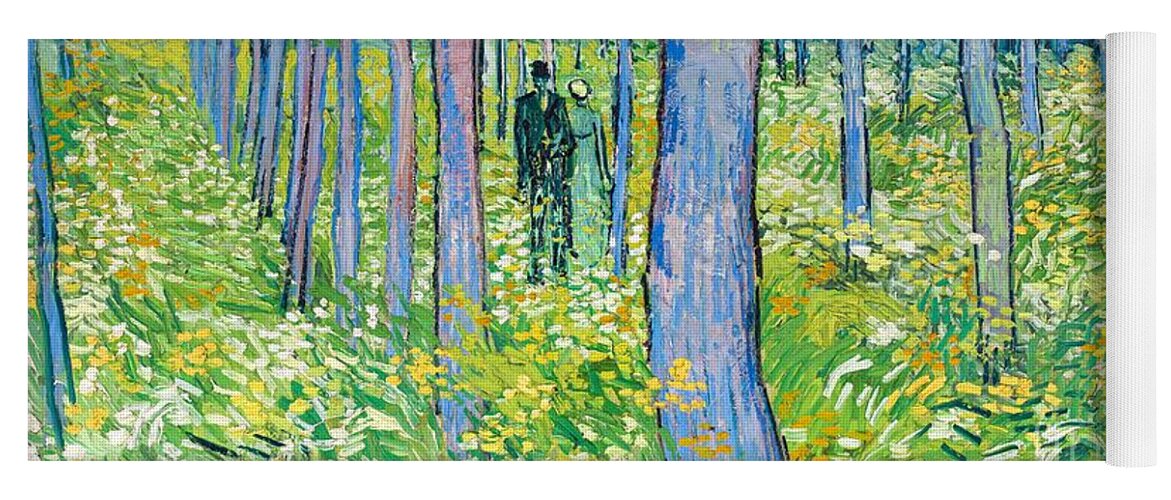 Undergrowth With Two Figures Yoga Mat featuring the painting Vincent van Gogh - Undergrowth with Two Figures by Alexandra Arts