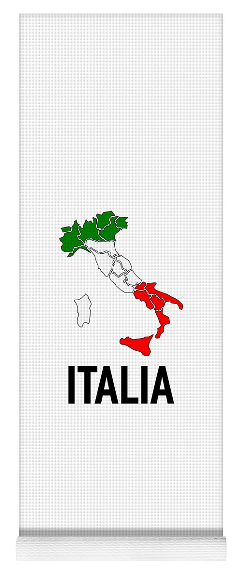 Tre Uomini E Una Gamba Yoga Mat featuring the digital art Vintage Italia Italian Flag Italy Italiano T-Shirt by Felixshirts