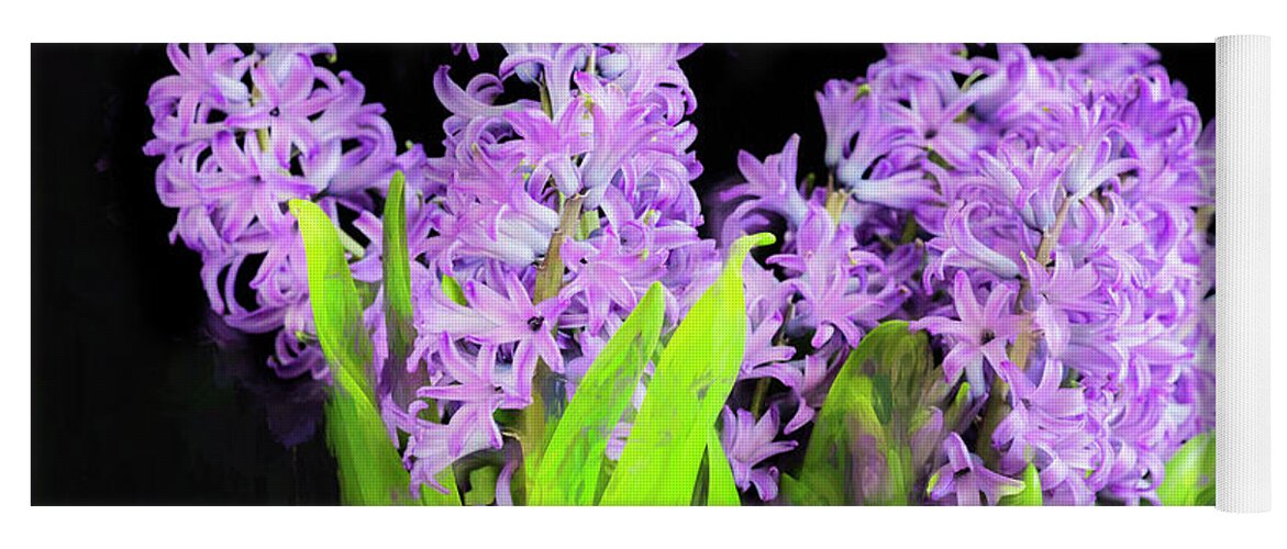 Hyacinths Yoga Mat featuring the photograph Violet Hyacinths X104 by Rich Franco