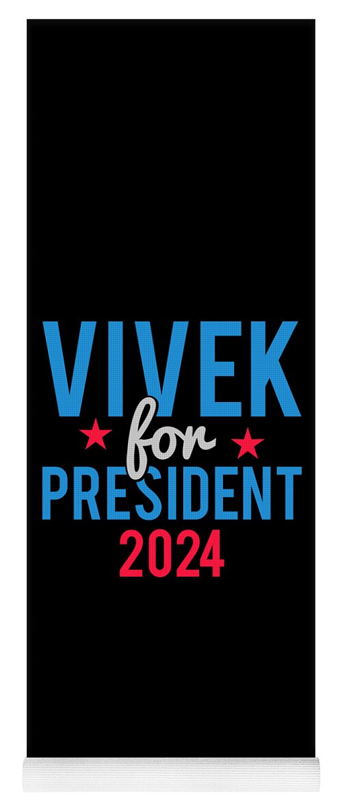 Cool Yoga Mat featuring the digital art Vivek Ramaswamy for President 2024 by Flippin Sweet Gear