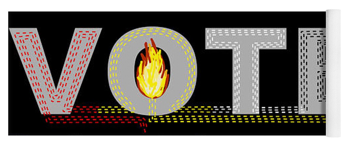 Vote Yoga Mat featuring the digital art VOTE - Be Counted - Social Justice Art by Bill Ressl