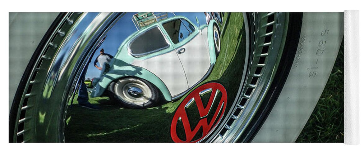 Vw Yoga Mat featuring the photograph VW Reflection by Matthew Bamberg