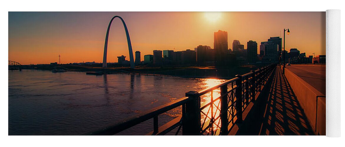 St. Louis Yoga Mat featuring the photograph Walking into sunny St. Louis... by Jay Smith