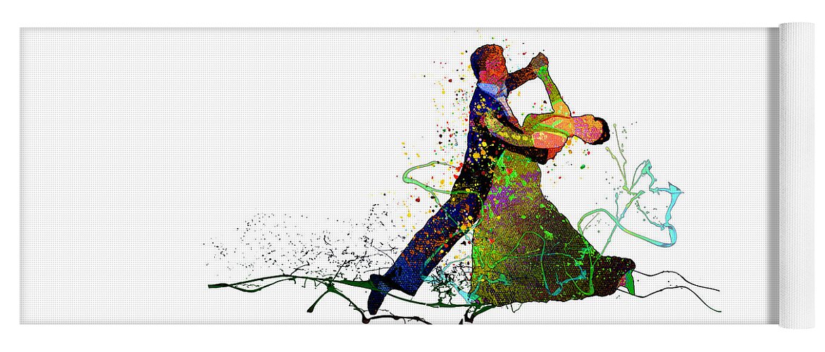 Dance Yoga Mat featuring the painting Waltz Passion 01 by Miki De Goodaboom