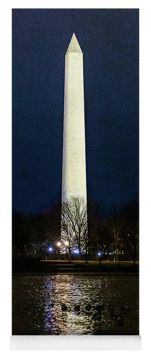 Washington D.c. Yoga Mat featuring the digital art Washington Monument by SnapHappy Photos