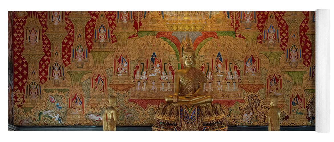 Scenic Yoga Mat featuring the photograph Wat Hua Lamphong Phra Ubosot Principal Buddha Image DTHB0940A by Gerry Gantt