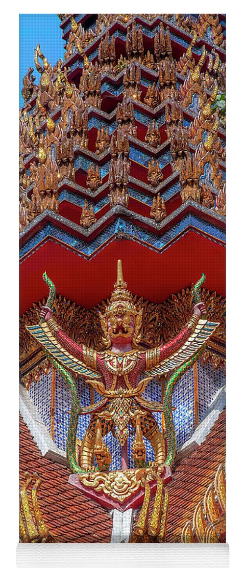 Scenic Yoga Mat featuring the photograph Wat Hua Lamphong Phra Ubosot Roof Garuda DTHB0003 by Gerry Gantt