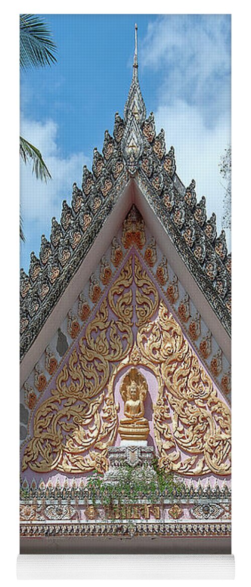 Scenic Yoga Mat featuring the photograph Wat Jaeng East Temple Gate DTHU1317 by Gerry Gantt