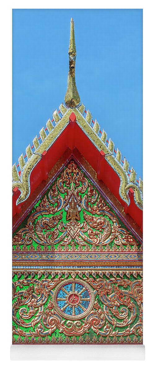 Scenic Yoga Mat featuring the photograph Wat Kunnathi Ruttharam Hall Gable DTHB2221 by Gerry Gantt