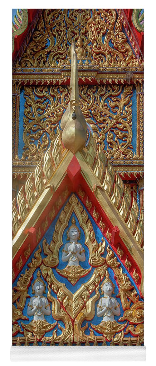 Scenic Yoga Mat featuring the photograph Wat Nong Ja Bok Phra Ubosot Wall Gate DTHNR0238 by Gerry Gantt