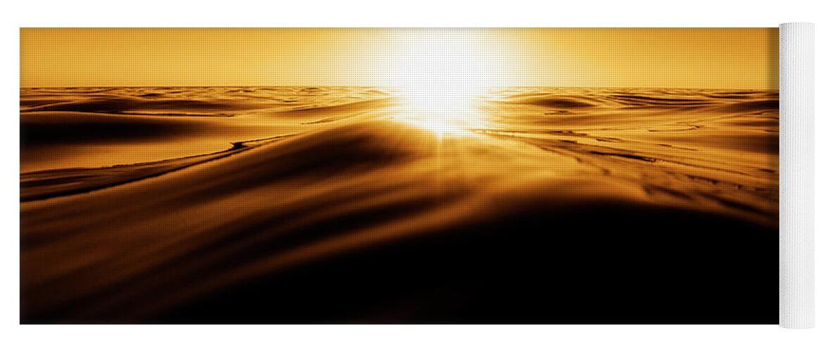 Surf Yoga Mat featuring the photograph Water and Sky Golden Sunset 3 by Pelo Blanco Photo