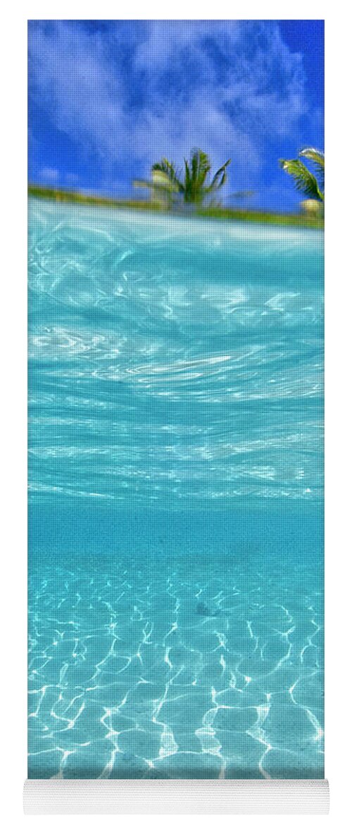 Ocean Yoga Mat featuring the photograph Water and sky triptych - 2 of 3 by Artesub