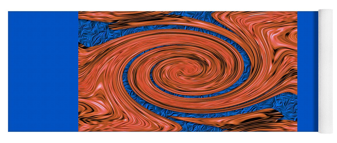 Digital Yoga Mat featuring the digital art Water Creates Lava Whirlpool by Ronald Mills