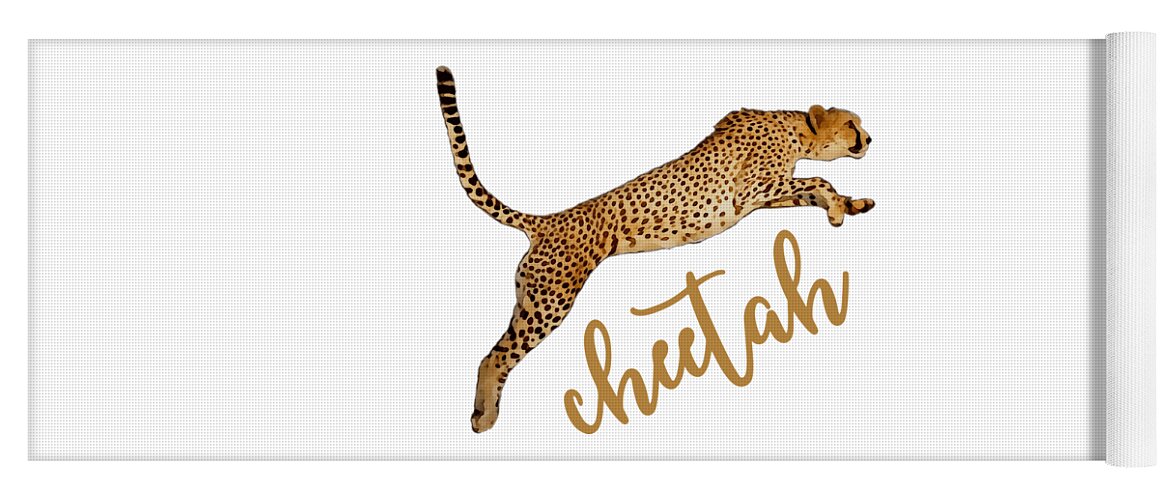 Watercolor Cheetah Leopard Transparent Background Realistic