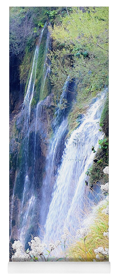 Waterfall Yoga Mat featuring the photograph Waterfall Heaven by Andrea Whitaker