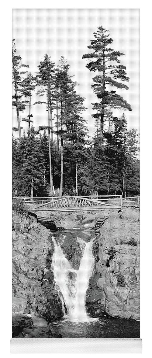 Duluth Yoga Mat featuring the photograph Waterfall in Lester Park, aka The Deeps by Detroit Publishing