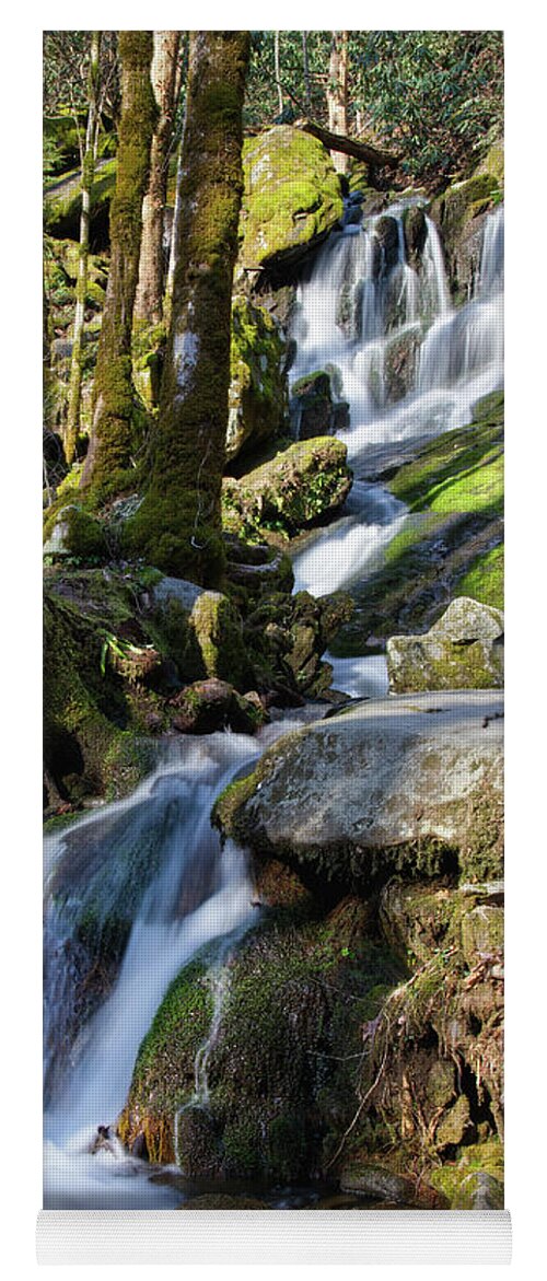 Tennessee Yoga Mat featuring the photograph Waterfall In The Smokies by Phil Perkins