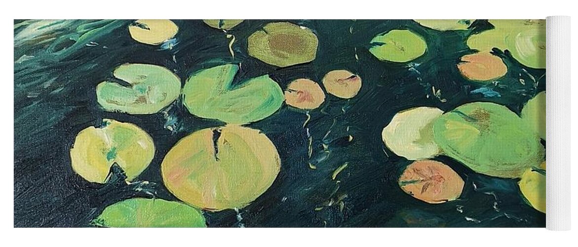 Waterlilies Yoga Mat featuring the painting Waterlilies by Sheila Romard