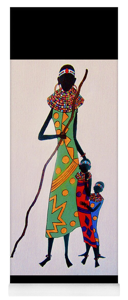 Woman Yoga Mat featuring the painting We are Hungry by Stephanie Moore