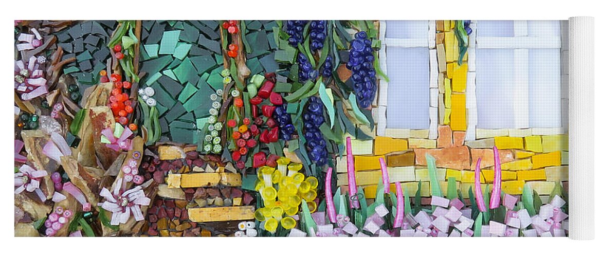 Mosaic Yoga Mat featuring the photograph Welcome in my garden by Adriana Zoon