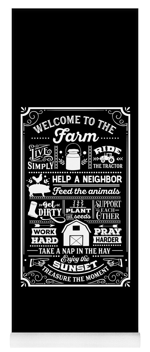 Family Yoga Mat featuring the digital art Welcome To The Farm by Sambel Pedes