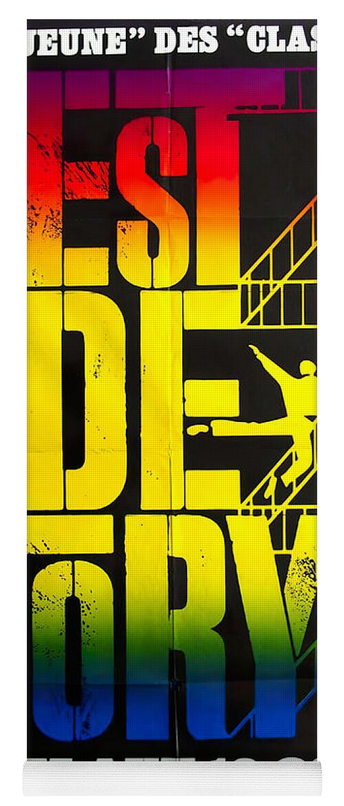 Musical Yoga Mat featuring the mixed media ''West Side Story'' 2, with Natalie Wood, 1961 by Movie World Posters