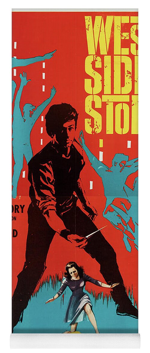 Campeggi Yoga Mat featuring the mixed media ''West Side Story'' 1961 - art by Silvano Campeggi by Movie World Posters