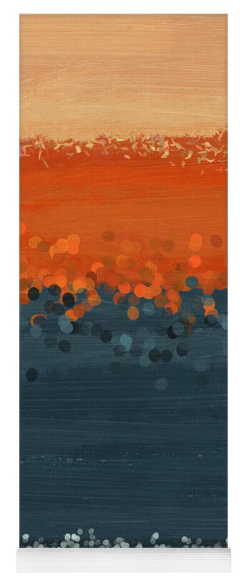 Abstract Yoga Mat featuring the painting Western Edge 2- Art by Linda Woods by Linda Woods