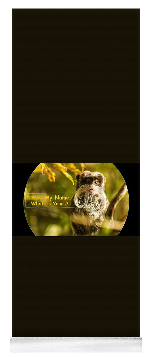 Monkey Yoga Mat featuring the mixed media What Is Your Name by Nancy Ayanna Wyatt