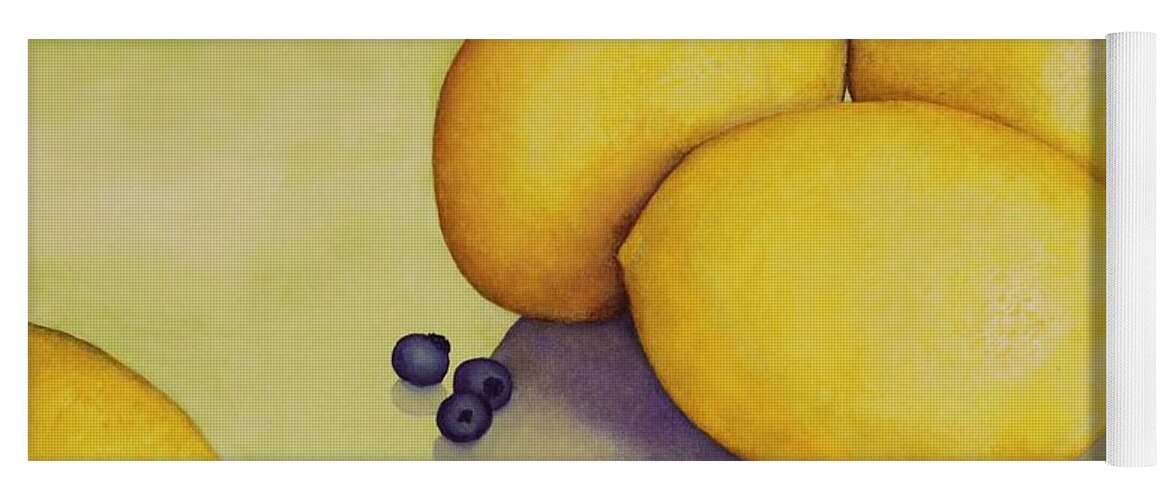 Kim Mcclinton Yoga Mat featuring the painting When Life Gives You Lemons by Kim McClinton
