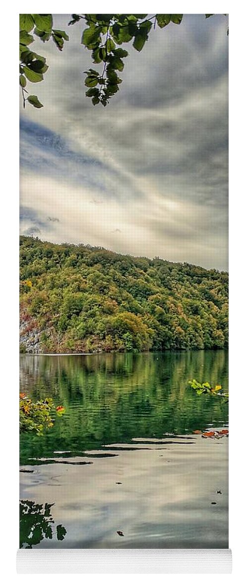 Plitvice Lakes Yoga Mat featuring the photograph Where Sky Meets The Water by Yvonne Jasinski