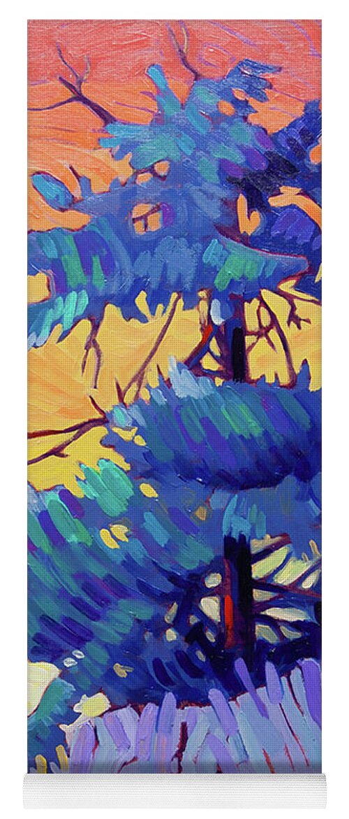 Landscape Canadian Paintings Oil Paintings Prints Original Paintings Canadian Art Yoga Mat featuring the painting Whiffin Morning by Rob Owen