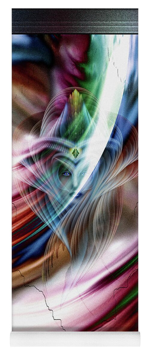 Dreams Yoga Mat featuring the digital art Whispers In A Dreams Of Beauty Abstract Portrait Art by Rolando Burbon