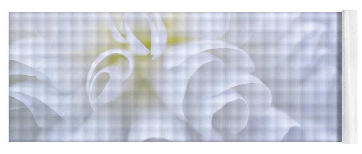 White Yoga Mat featuring the photograph White Hydrangea by Louise Tanguay