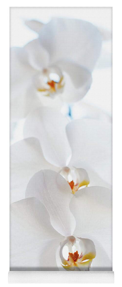 White Orchids Yoga Mat featuring the photograph White Orchids by Naomi Maya