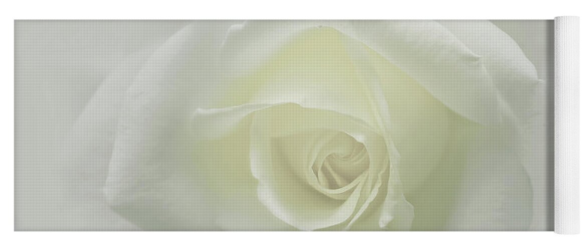 E.g.flower Yoga Mat featuring the photograph White Rose by Mehran Akhzari