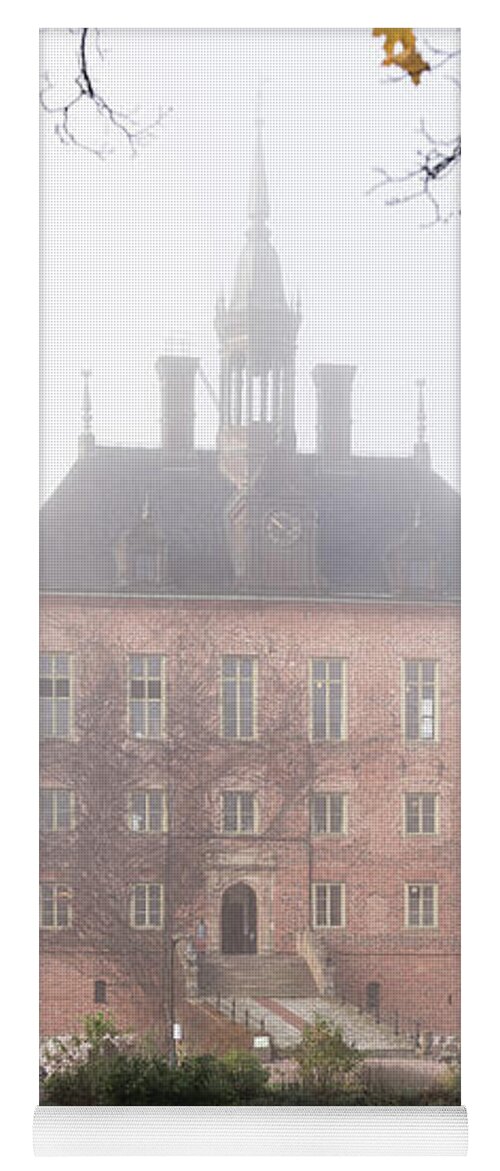 Wik Castle Yoga Mat featuring the photograph Wik Castle a foggy autumn morning by Torbjorn Swenelius
