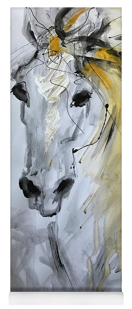 Horse Yoga Mat featuring the painting Wild by Elizabeth Parashis