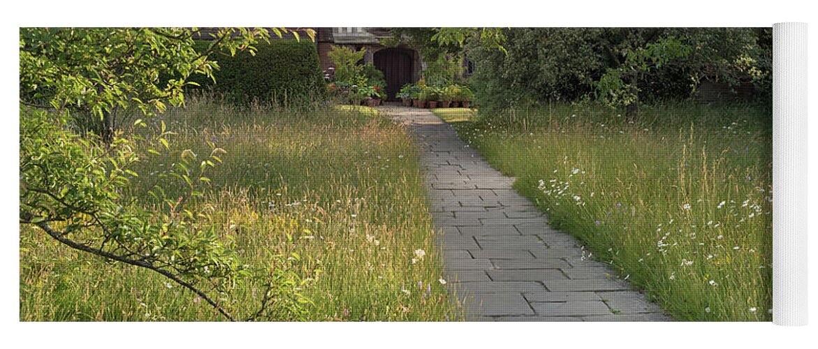 Wildflower Yoga Mat featuring the photograph Wildflower meadow, Great Dixter House and Gardens by Perry Rodriguez