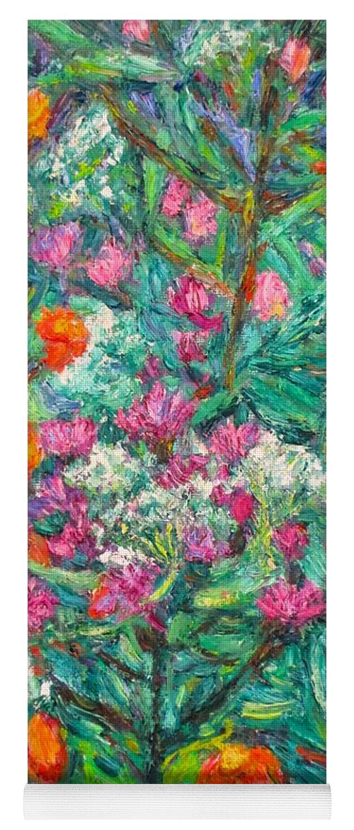 Wildflowers Yoga Mat featuring the painting Wildwood Beauty by Kendall Kessler