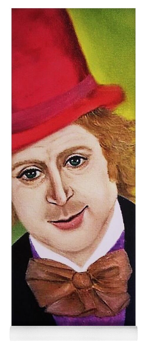 . Portrait Willy Wonka Wall Art Home Décor Gloss Print Cards White Envelope Greeting Cards Face Portrait Posters Print Blue Eyes Red Hat Cards For Him Gift Idea Yoga Mat featuring the photograph Willy Wonka by Tanya Harr