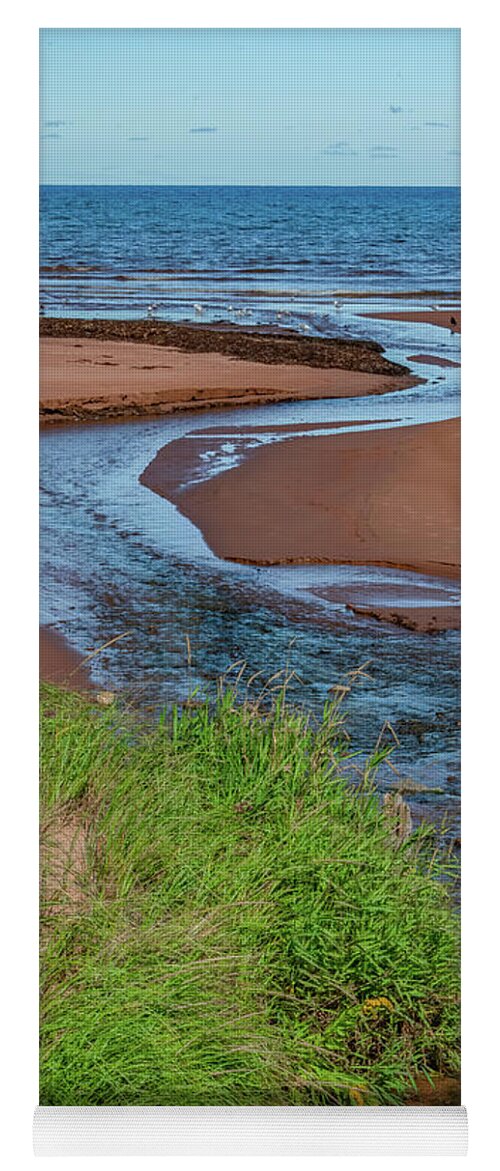 Prince Edward Island Yoga Mat featuring the photograph Winding Out To Sea by Marcy Wielfaert