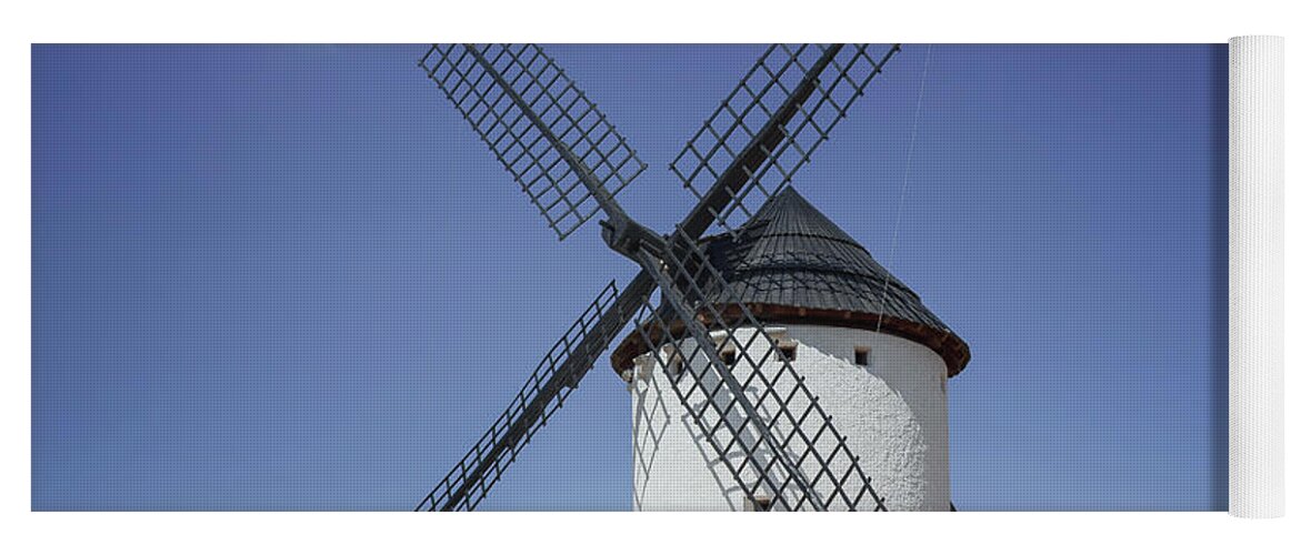 Windmill Yoga Mat featuring the photograph Windmill in Campo de Criptana, Spain by Stefano Orazzini